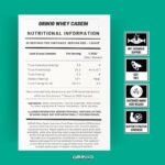 Grin10 Whey casein 24 g Dual Phase Protein Matrix certificate