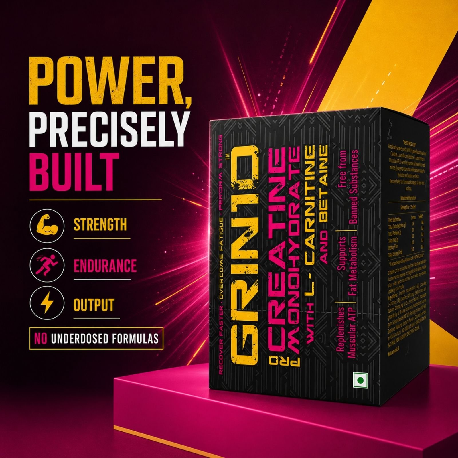 GRIN10 Pro Creatine with LCLT & Betaine