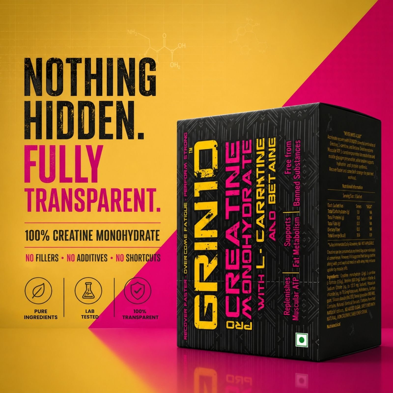 GRIN10 Pro Creatine with LCLT & Betaine