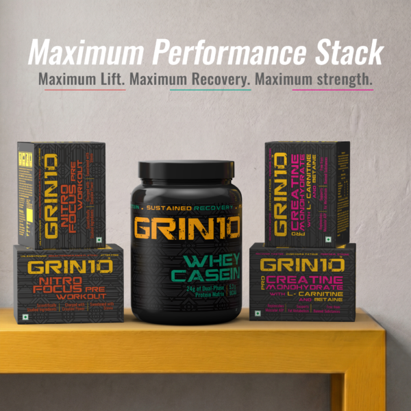 Grin10 Advanced Sports Nutrition Supplement Nitro focus pre workout