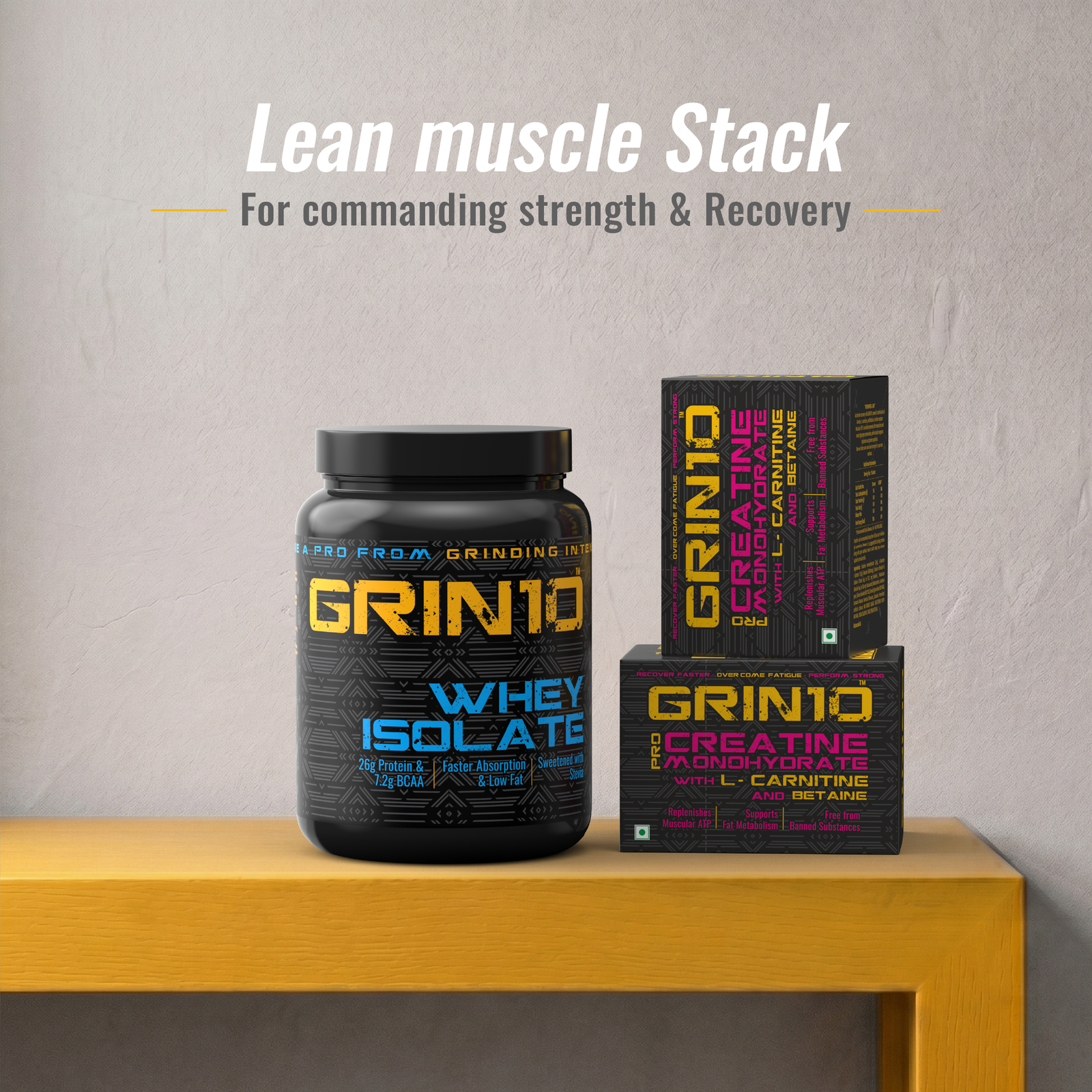Grin10 premium workout supplement for muscle strength endurance and recovery support